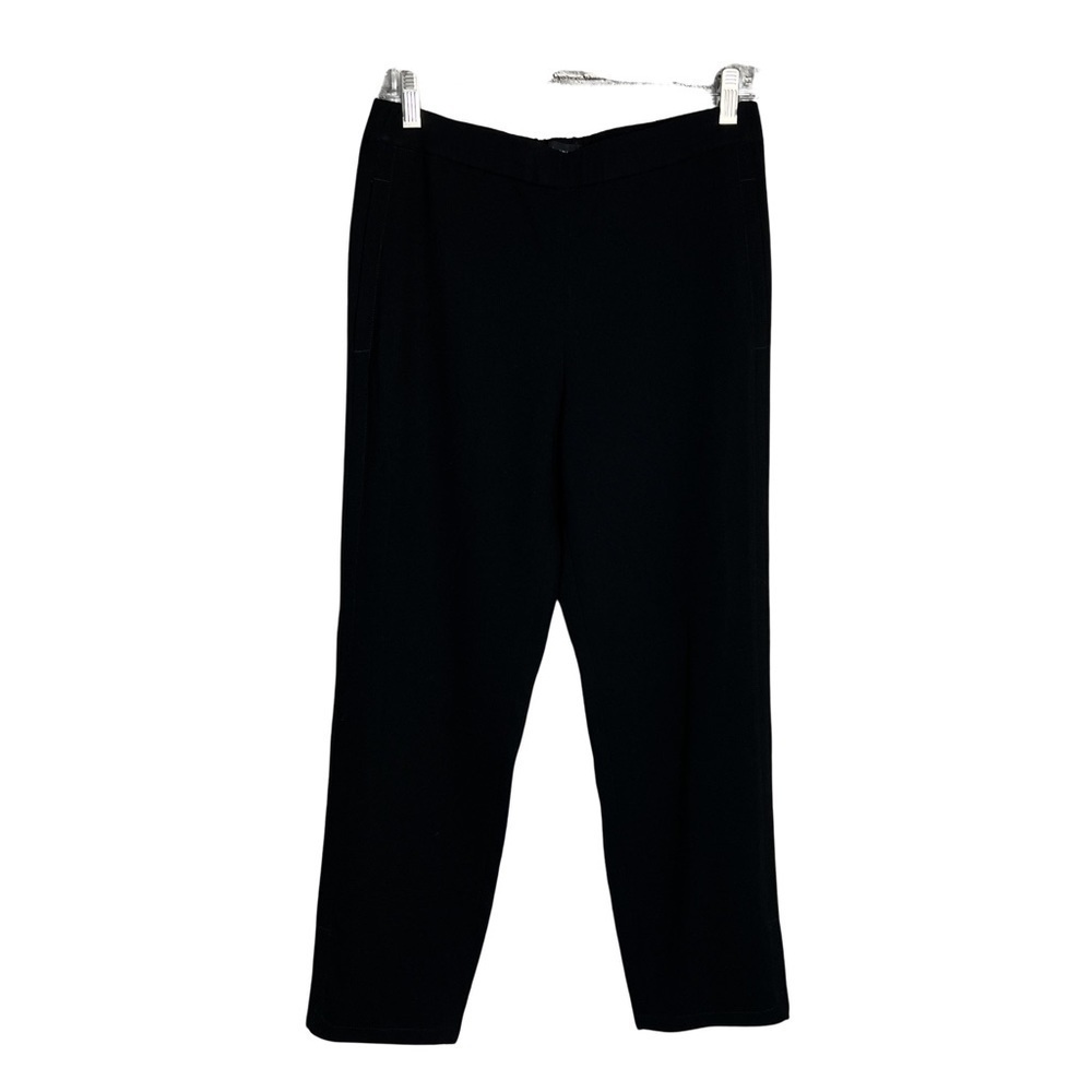Theory Black Admiral Crepe Black Pull On Trouser Pants Size 4